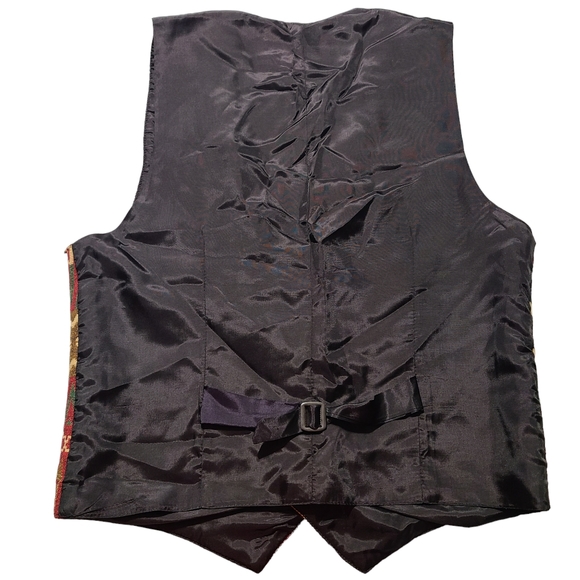 Attitudes Aztec Southwestern Mens Medium Vest Cotton/Acetate Lining Made USA - Picture 2 of 6